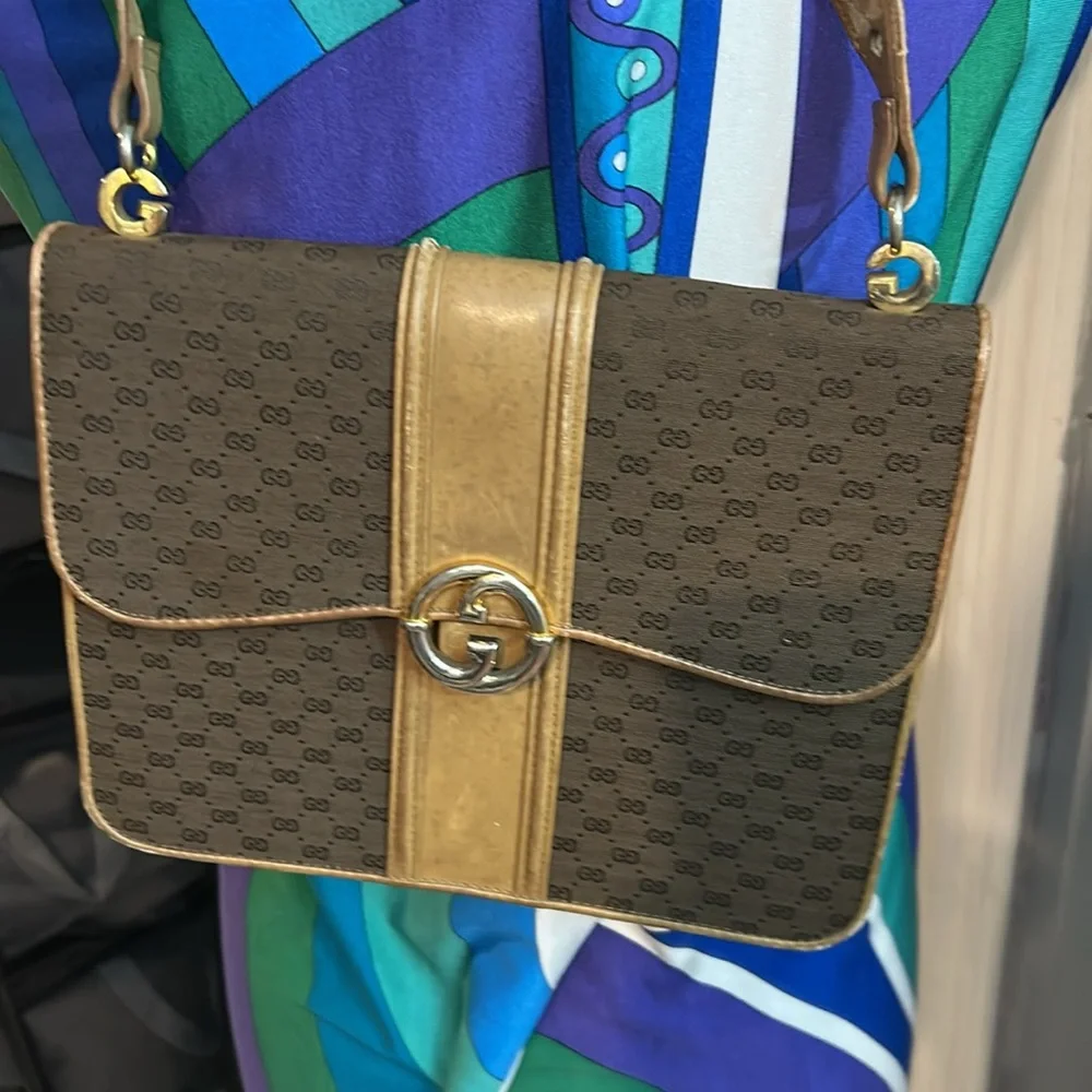 Gucci  *RARE* Vintage GUCCI Blondie Shoulder‎ Bag Crossbody microGG Authentic